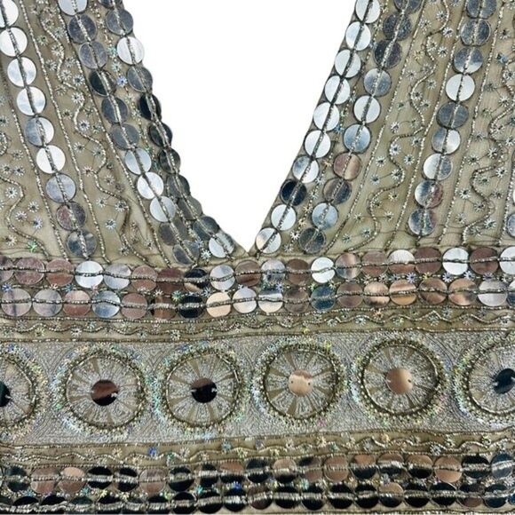 NWT Evening Scala Handmade Silk & Sequined Dress Sz 6 - Picture 7 of 14